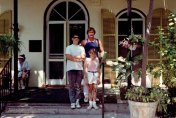 Tom & His Kids in Front of The Hemingway Home-Key West - 1989